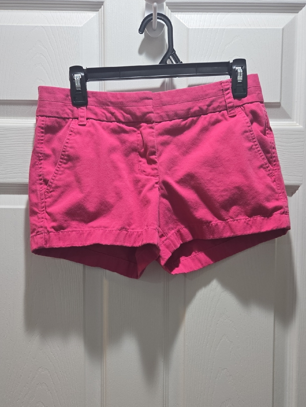 J. Crew Bright Pink Chino Broken-In, 100% Cotton Shorts. Size 2.
